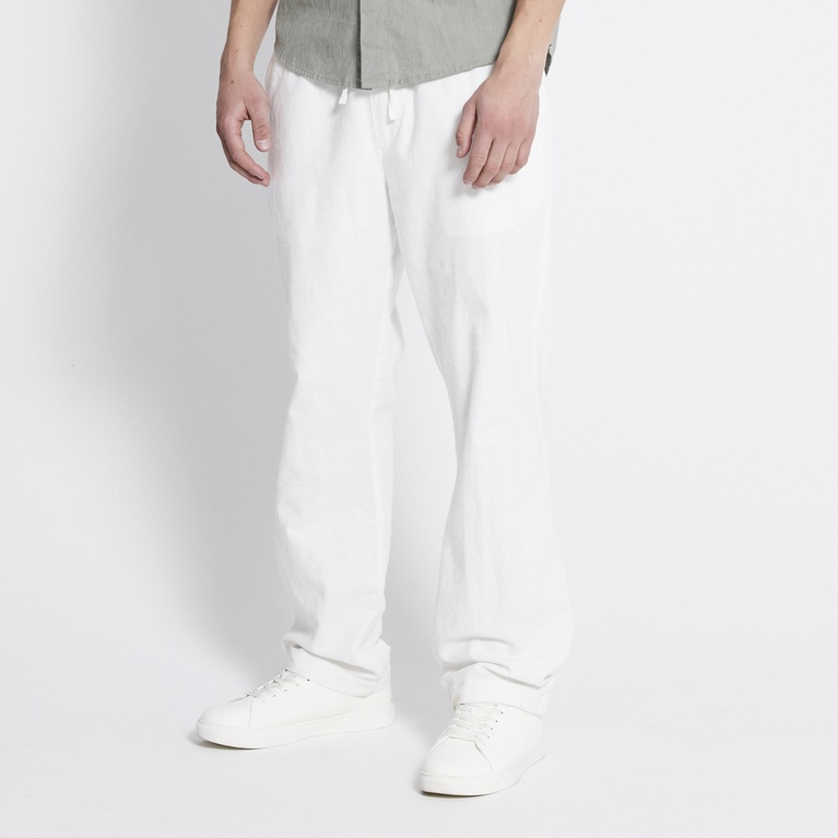 Linen blend pants "Ludvig" Off white